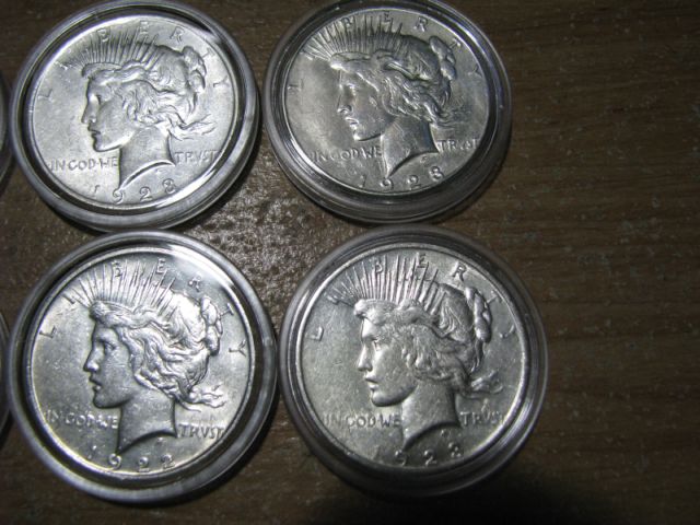 Peace-Dollars,-Lot-Of-10
